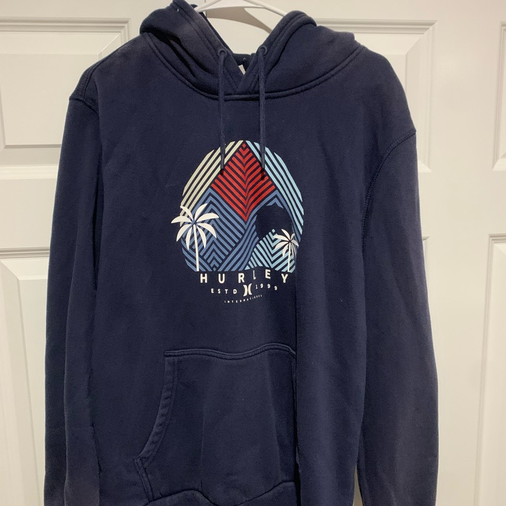 Hurley Navy Graphic Hoodie for Men